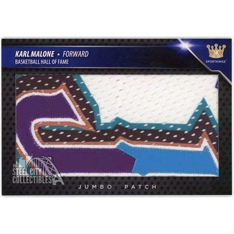 Karl Malone 2018 Sportkings Jumbo Jersey Logo Patch SKV1-JP7 | Steel ...