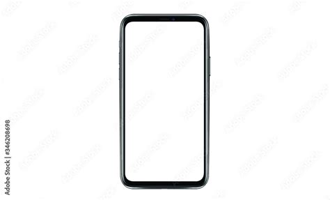 Smartphone with a blank screen lying on a flat surface. High Resolution ...