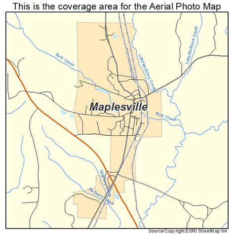 Aerial Photography Map of Maplesville, AL Alabama