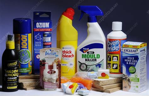 Toxic household products - Stock Image - C016/4474 - Science Photo Library