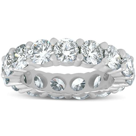 Pompeii3 - 5 Ct Lab Grown Diamond Eternity Ring Womens Wedding Band 14K ...