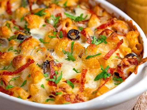 Loaded Pizza Pasta Casserole - The Midnight Baker