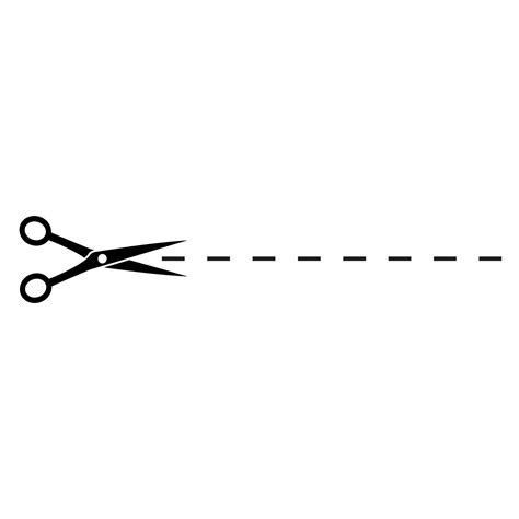 Illustration of scissors cut a dotted line 15311805 Vector Art at Vecteezy