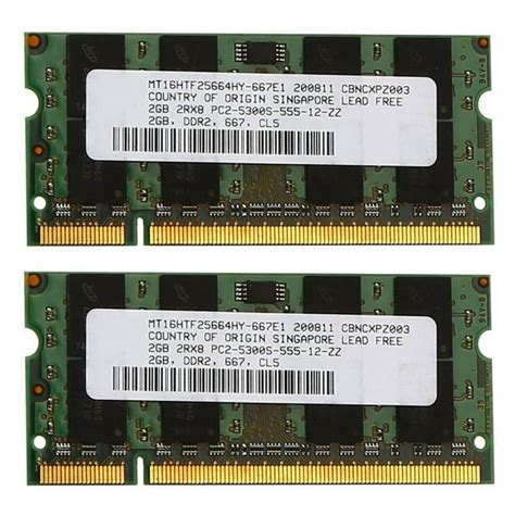 2X 2GB DDR2 RAM Memory 667Mhz PC2 5300 Laptop Ram Memoria 1.8V 200PIN ...