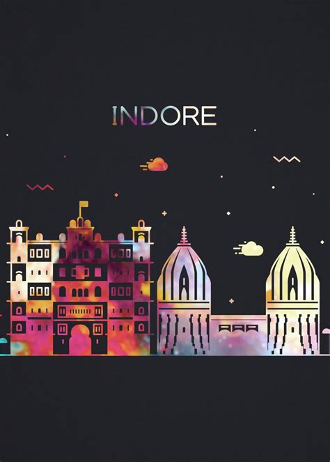 'Indore City Skyline Art' Poster, picture, metal print, paint by Design ...