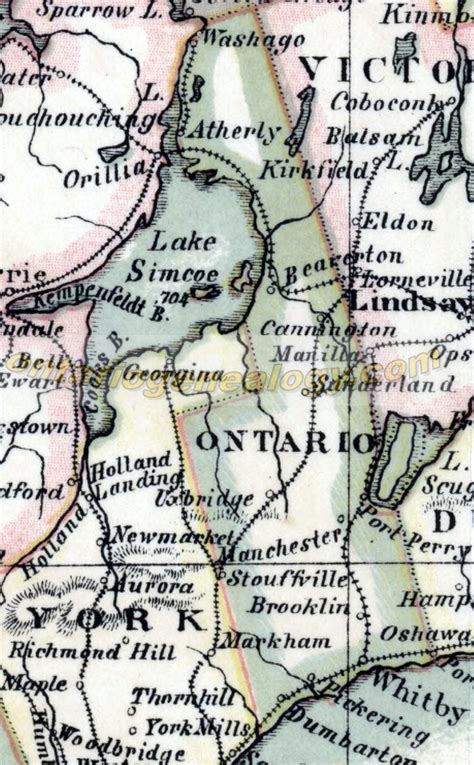 Ontario County Historical Pioneer Ancestor Settlement Maps