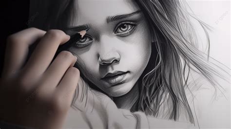 Girl Drawing Black And White Video Tutorial Background, Sad Pictures ...