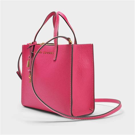 Marc Jacobs The Grind Mini Leather Tote Bag in Pink - Lyst