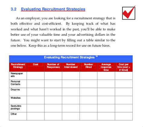 Sample Recruitment Strategy Planning Template | Classles Democracy