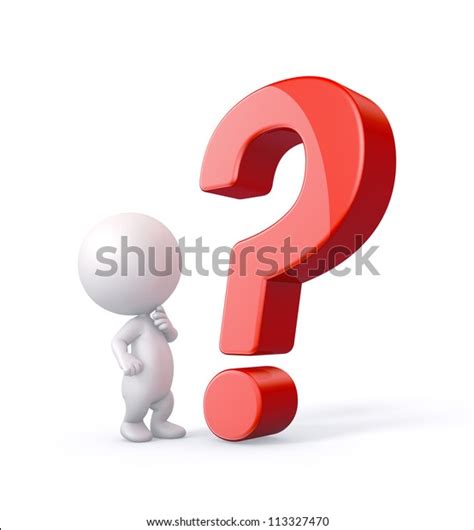 3d Person Question Mark High Resolution Stock Illustration 113327470