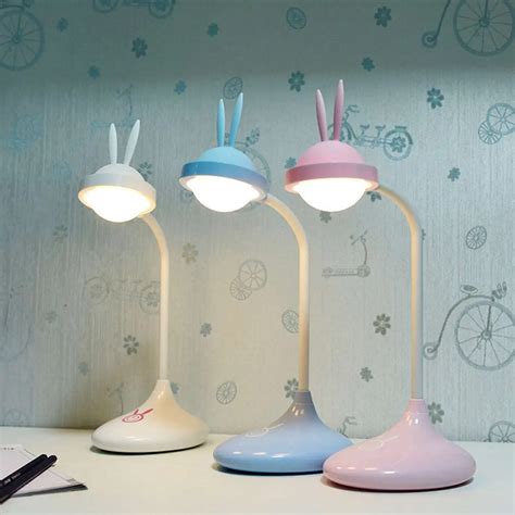 LED Desk Lamp Cute Rabbit Desk Lamp Eye Protection Table Lamp USB ...