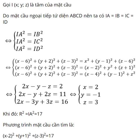 Phương trình mặt cầu: Lý thuyết, cách viết và các dạng bài tập - Hội ...