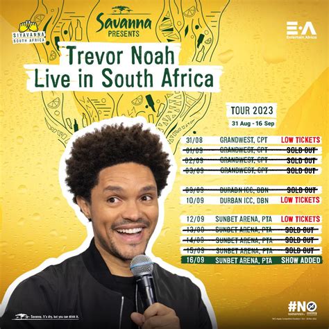 Africa Facts Zone on Twitter: "Trevor Noah's 2023 World Tour He has ...