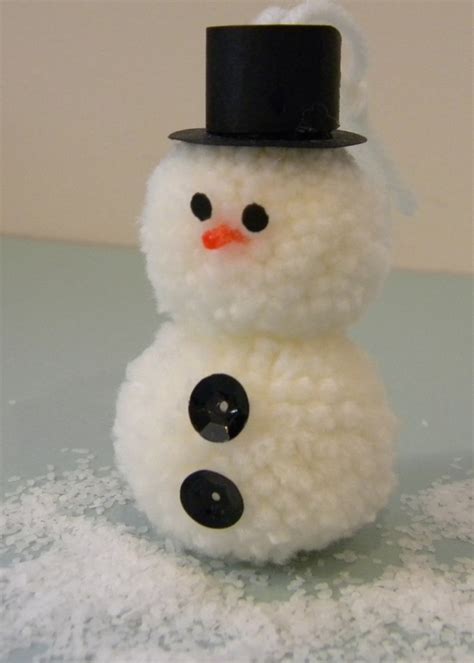 homework: a creative blog: Sew and Tell: pom pom snowman ornament