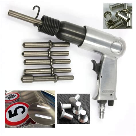 Pneumatic Air Riveter Gun hammer Air Rivets tools for Solid Hollow ...