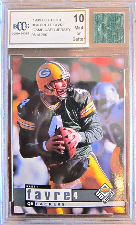 Brett Favre Game Used Jersey Card - Memorabilia Center