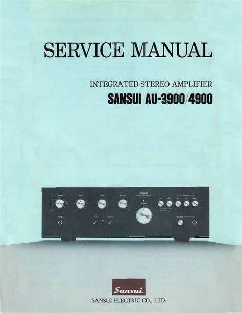 Download "Sansui AU 4900 Service Manual" free