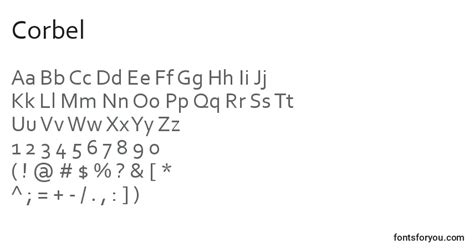 Corbel Font – Download Free, Online Generator