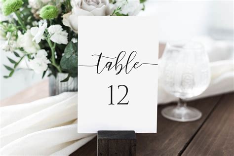 Printable Wedding Table Numbers Rustic Elegance Rustic - Etsy