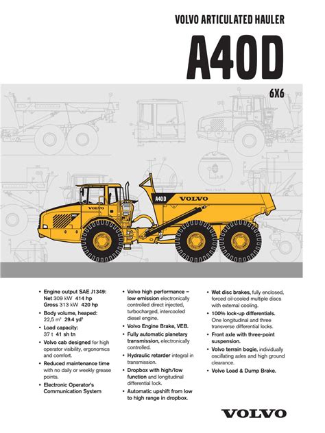 Volvo A40D Articulated Dump Truck Service Repair Manual by Docs - Issuu