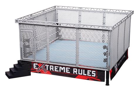 (All-in-One-Combo) WWE Authentic Scale Ring w/ Modern Day Steel Cage ...