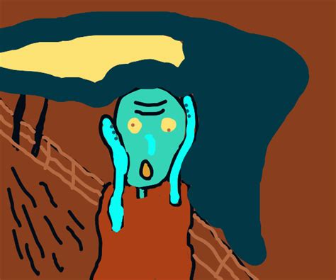 The Scream painting only with Squidward - Drawception