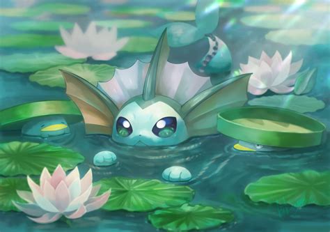 #Pokémon Lotad (Pokémon) Vaporeon (Pokémon) #4K #wallpaper #hdwallpaper ...