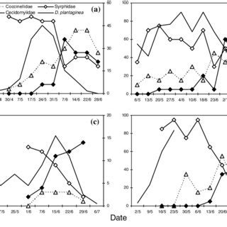 Evolution of the developmental stages of Syrphidae in colonies of D ...