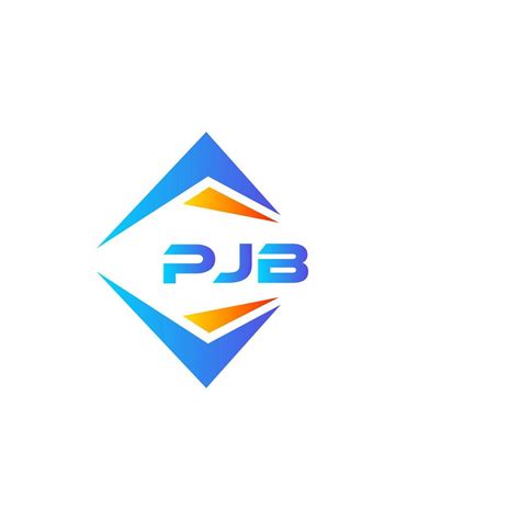 pjb diseño de logotipo de tecnología abstracta sobre fondo blanco. pjb ...