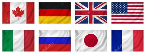 G8 Industrialized Countries Flags — Stock Photo © somartin #79930668