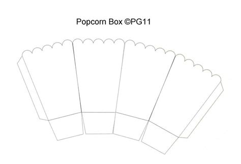 Popcorn box template I made | Popcorn box template, Paper box template ...