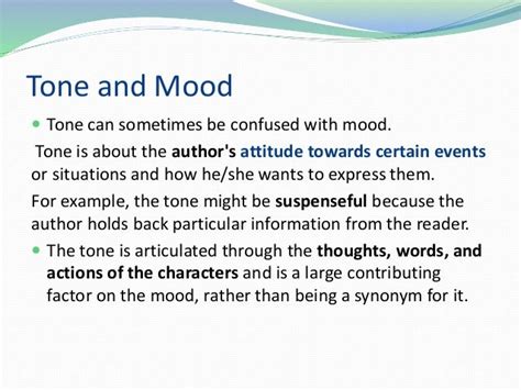 What Is Tone And Mood - slideshare