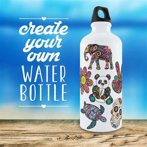 Create-your-own Water Bottle Sticker Kit Aluminum Bottle