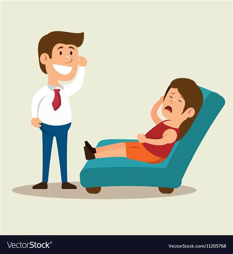 Woman cartoon mental counseling therapist Vector Image