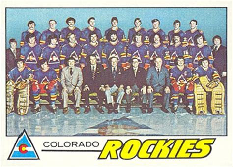 1977 Topps Colorado Rockies Team #76 Hockey Card Value Price Guide