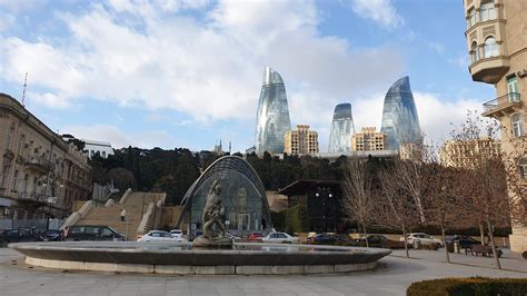 Бакинский фуникулер-фонтан Бахрам гюр-Нагорный парк-Baku-Funicular ...