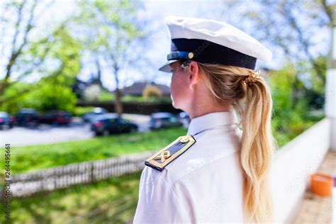 Woman in a military uniform of german Bundeswehr Stock Photo | Adobe Stock