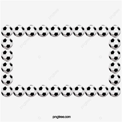 Football Black And White Border, Football Clipart, Football, Frame PNG ...