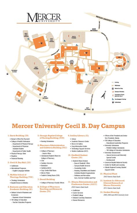 Mercer University Campus Map: A Guide To Navigating The Campus - Map of ...