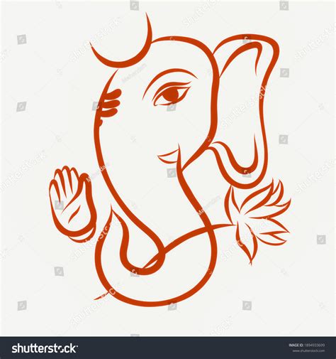 Beautiful Illustration Drawing Lord Ganesha Stock Illustration ...