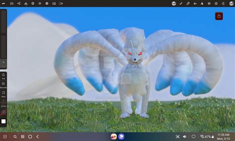 Shiny Ninetails 3d by qilinpokemon on DeviantArt