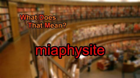 What does miaphysite mean? - YouTube