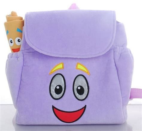 Dora Backpack Dora Explorer NEW Backpack & Map Purple Soft Cute Great ...