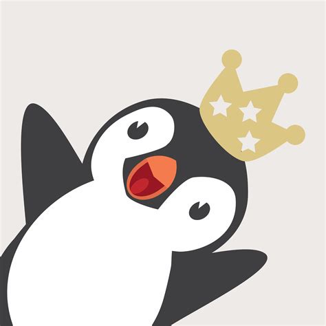 cute king penguin with crown 1891336 Vector Art at Vecteezy