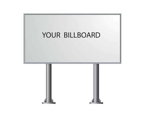 Blank Billboard Isolated. Vector Illustration. 21695287 Vector Art at ...