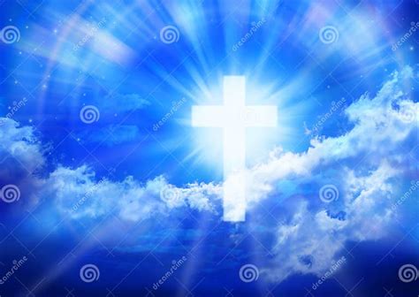 Heaven Cross Sky Religion Background Stock Photo - Image of christians ...