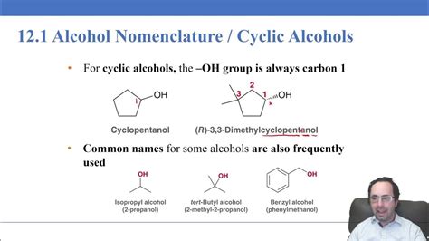 Lecture 13.1 Alcohol Nomenclature, Properties, and Production - YouTube