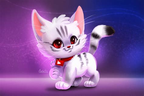 Cute Cartoon Kitty Wallpaper