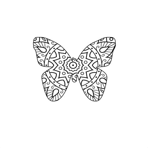 Mandala Coloring Pages Butterfly