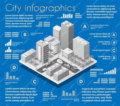 Premium Vector | Isometric city map industry infographic set